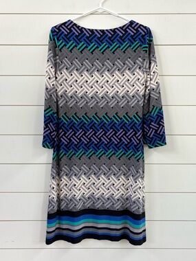 Jessica Howard Multicolor Woven-Pattern Dress